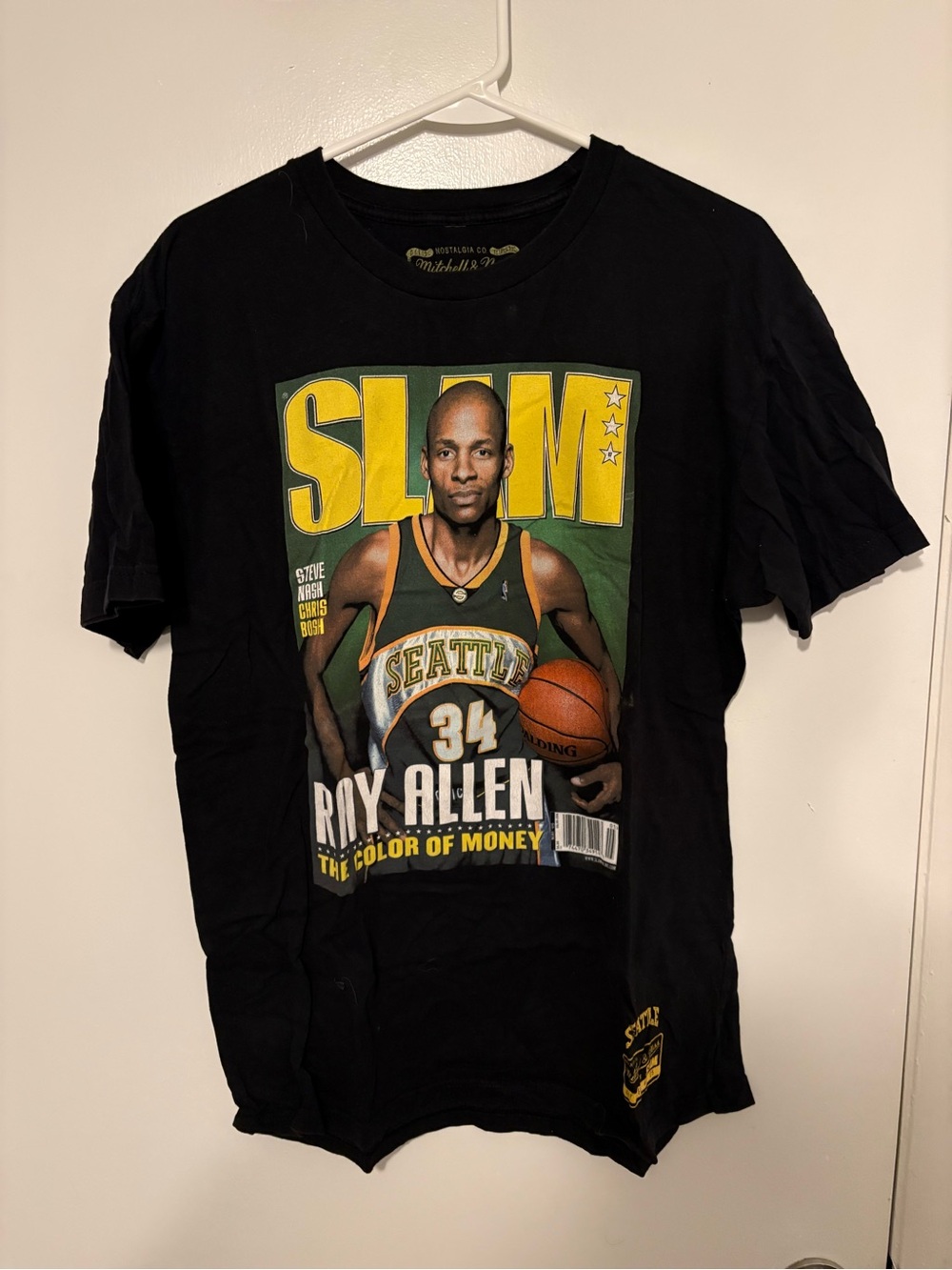 Vintage SLAM Magazine Ray Allen Seattle Basketball Graphic Tee